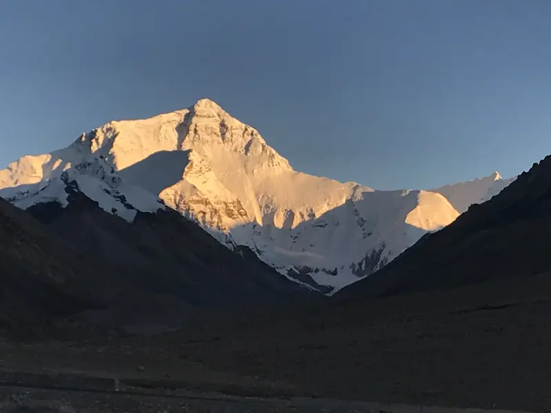 Alpenglow on Everest's north face, Tibet