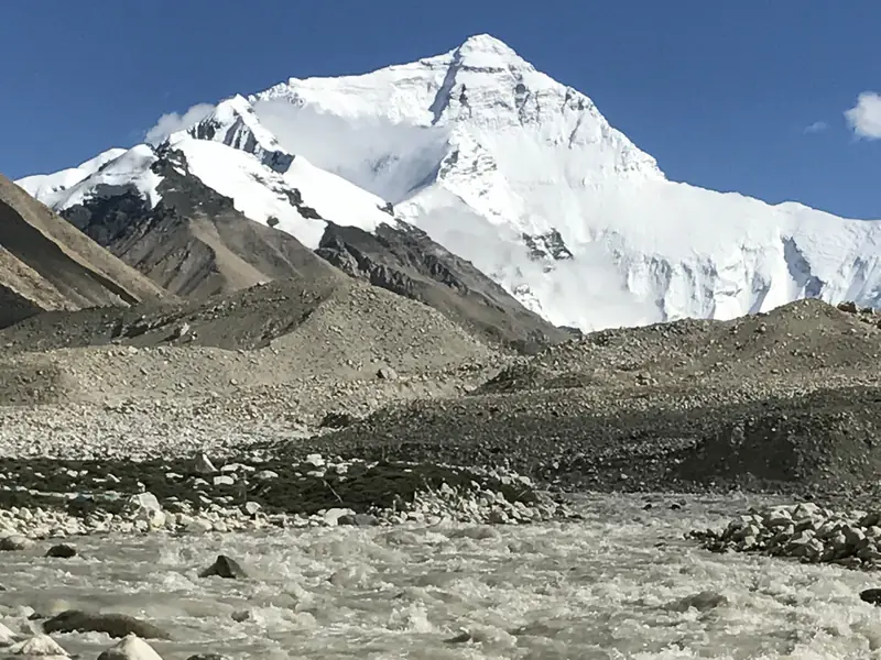 Everest's north face from Base Camp, Tibet