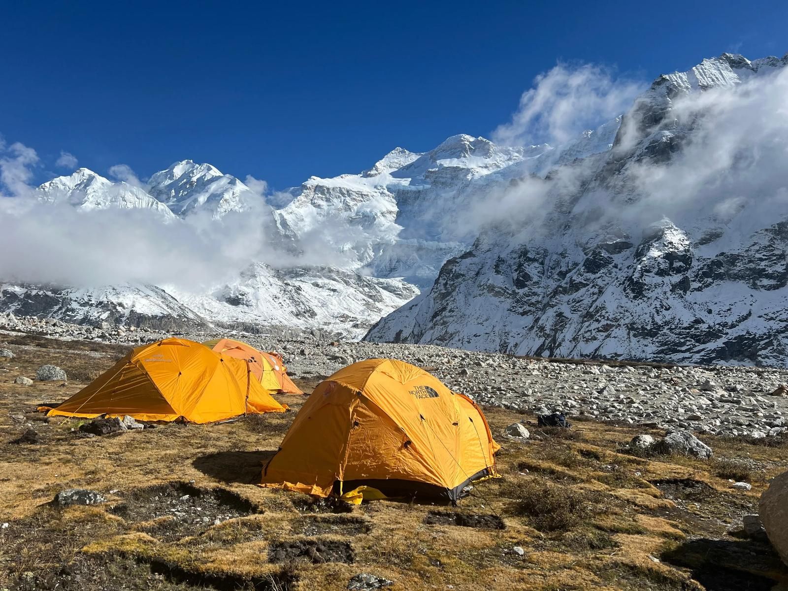 High camp among the clouds