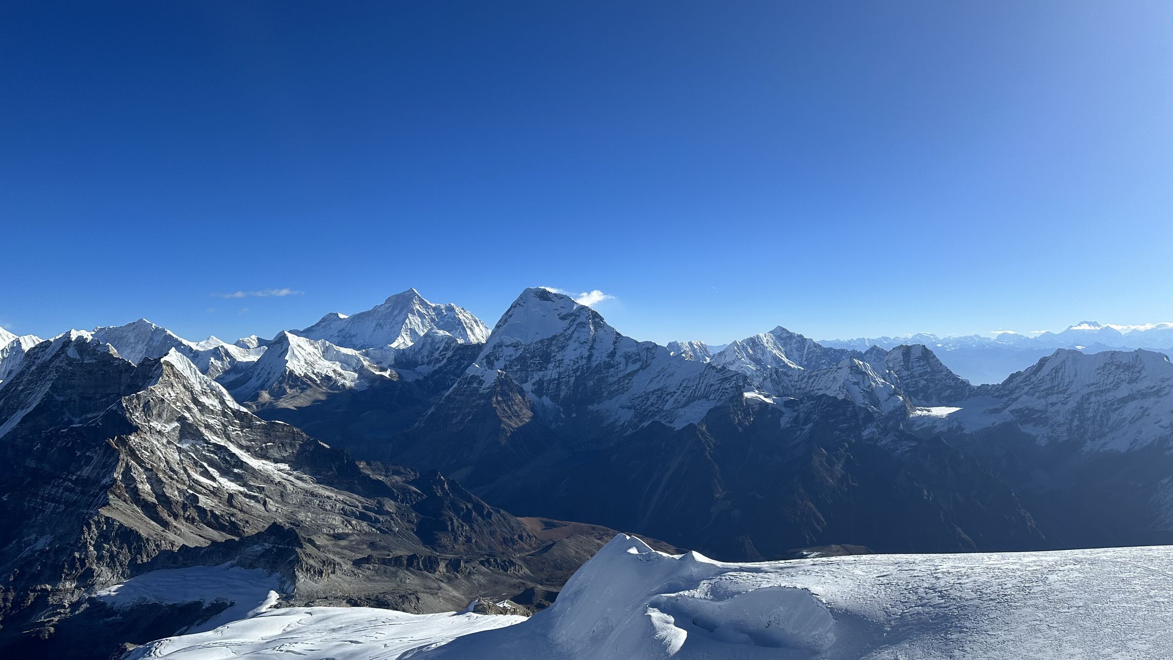 The view from the summit of Mera Peak