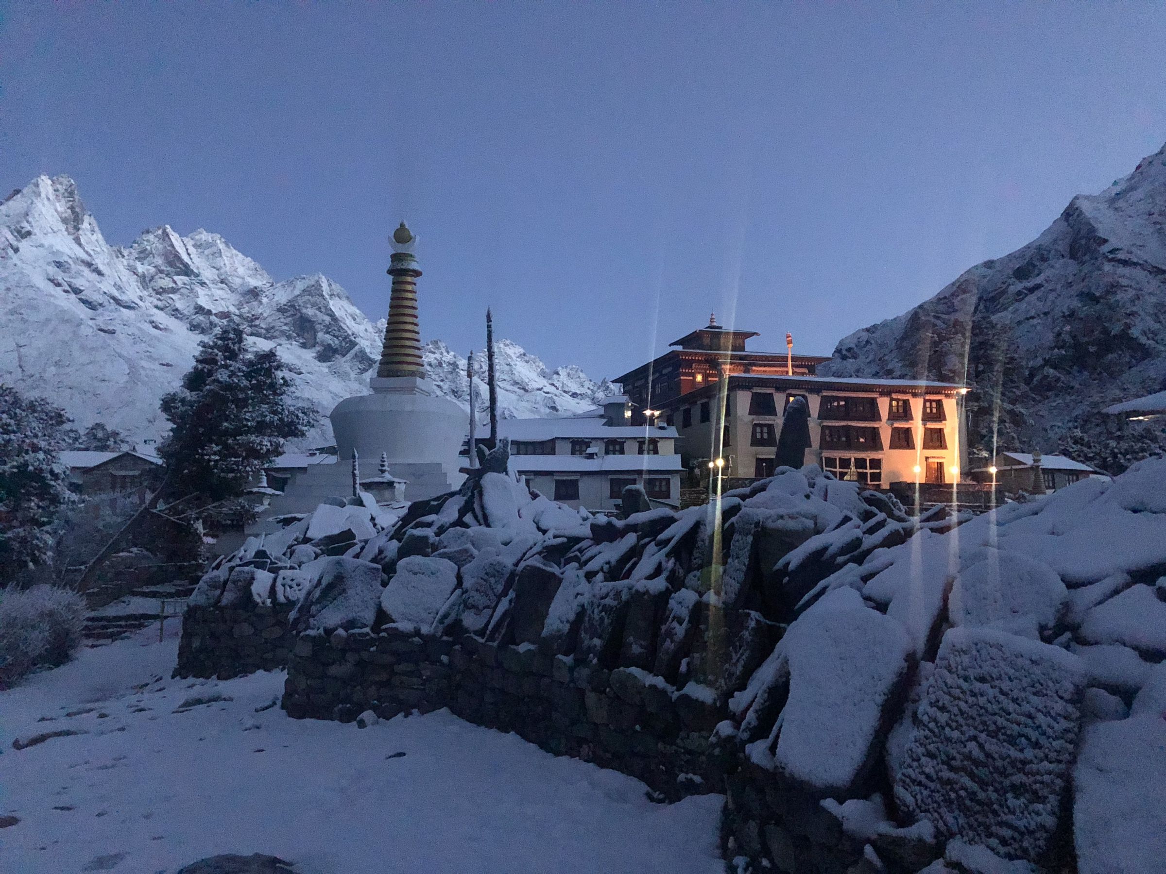 Tengboche Monastery after fresh snow