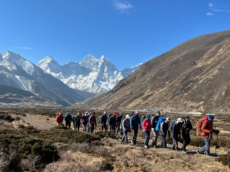 Trekking toward Ama Dablam, Everest region